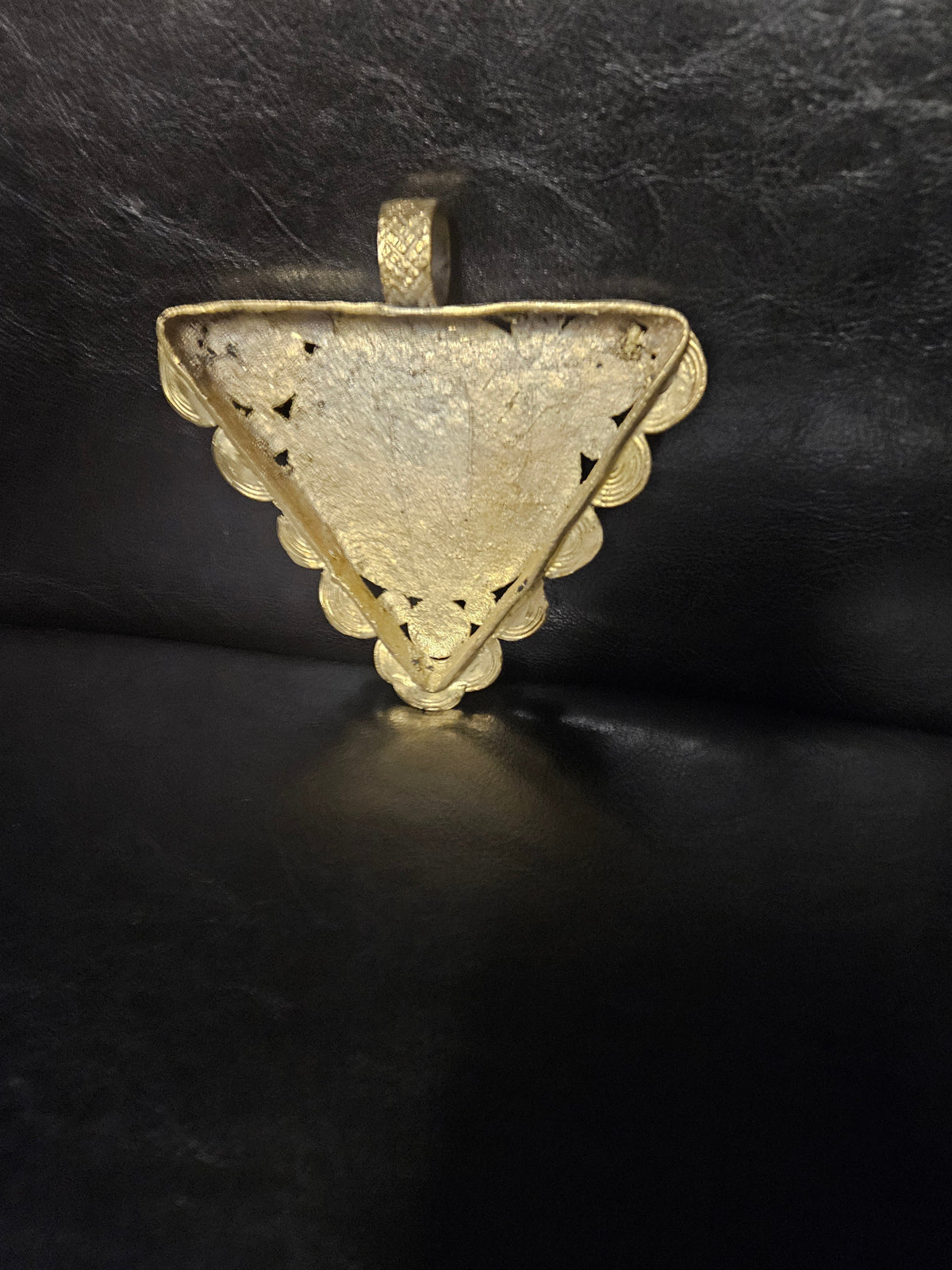 Akofena Adinkra Symbol African Brass Pendant – Handmade in Ghana
