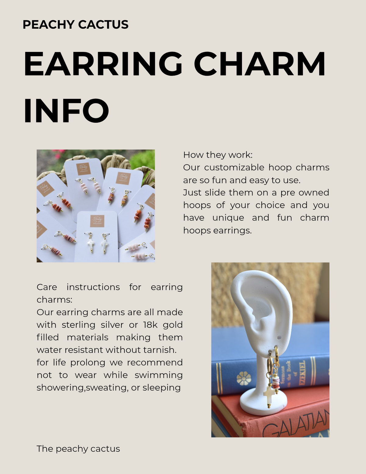 Golden il Lido Earring Hoop charms