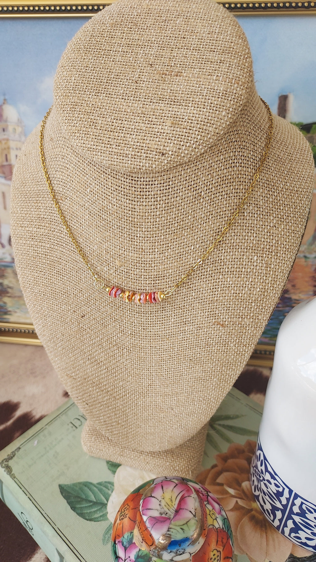 Golden il Lido bar necklace