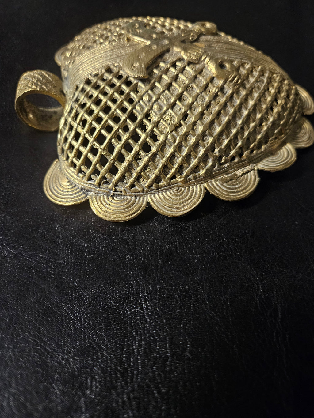 Sankofa Bird Ghana Brass Pendant – Oversized Adinkra Statement Focal