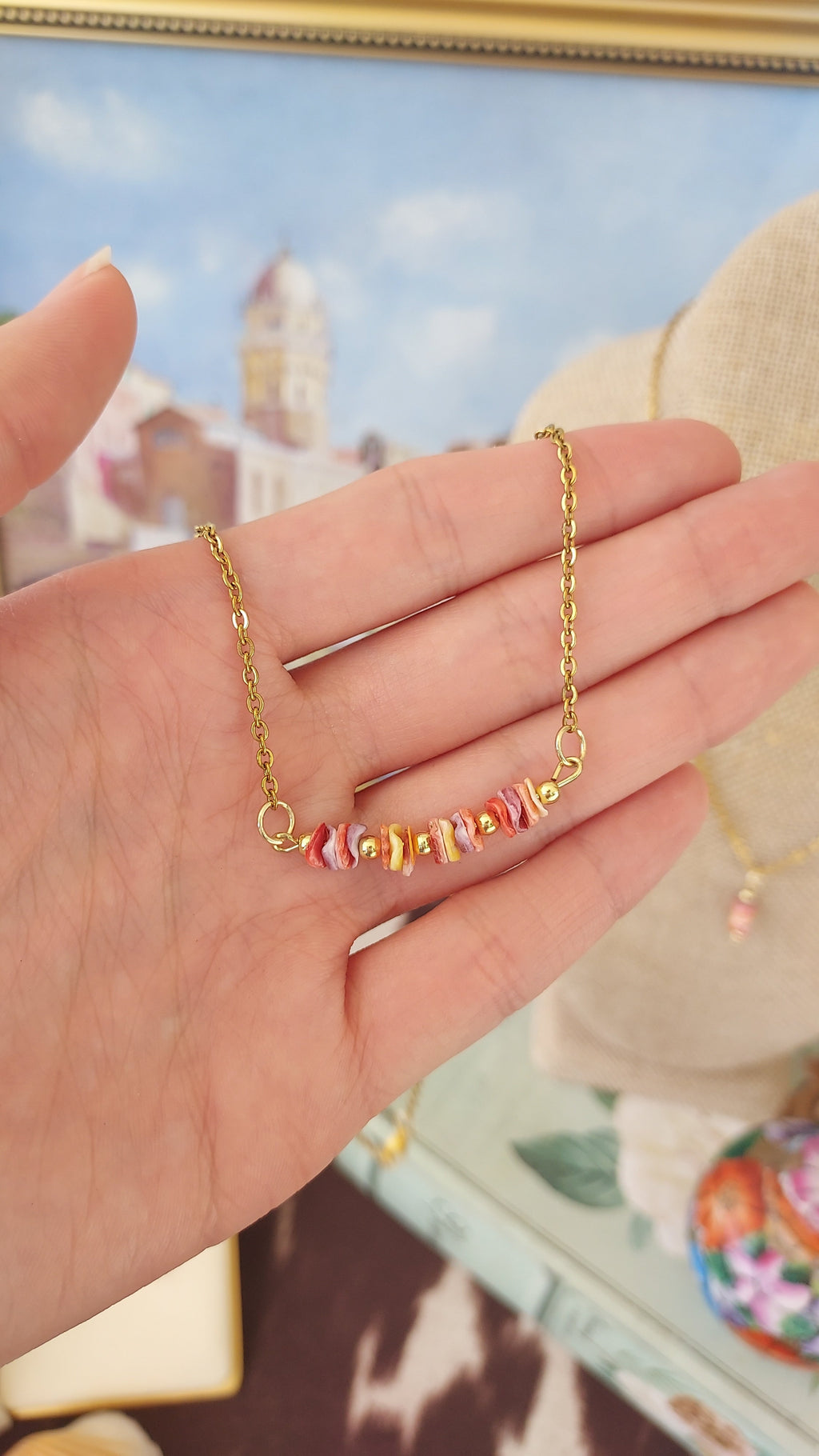 Golden il Lido bar necklace