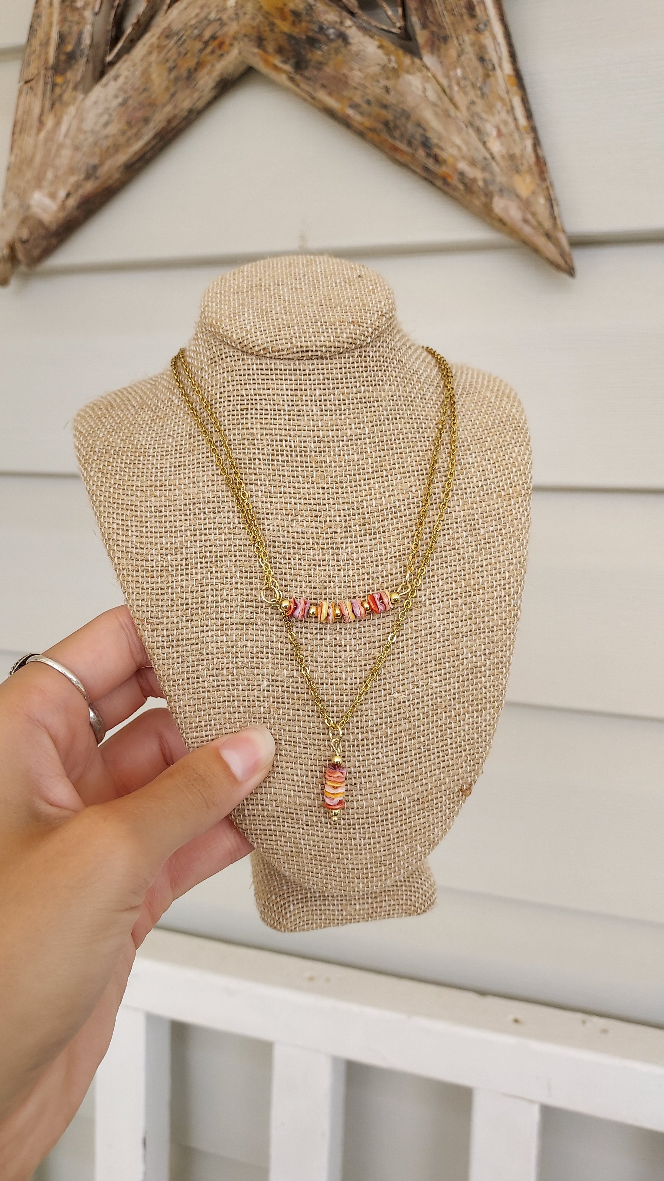 Golden il Lido bar necklace