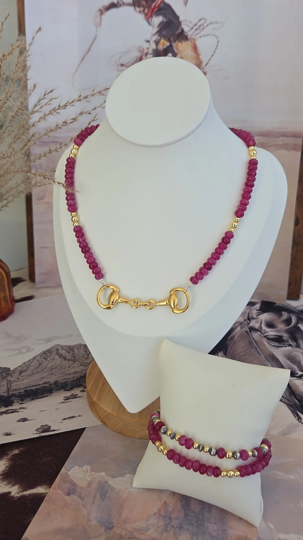 Ruby Reins Bit Necklace