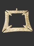 Large Handcrafted Fihankra African Brass Pendant | Authentic Ghana Adinkra Symbol of Community