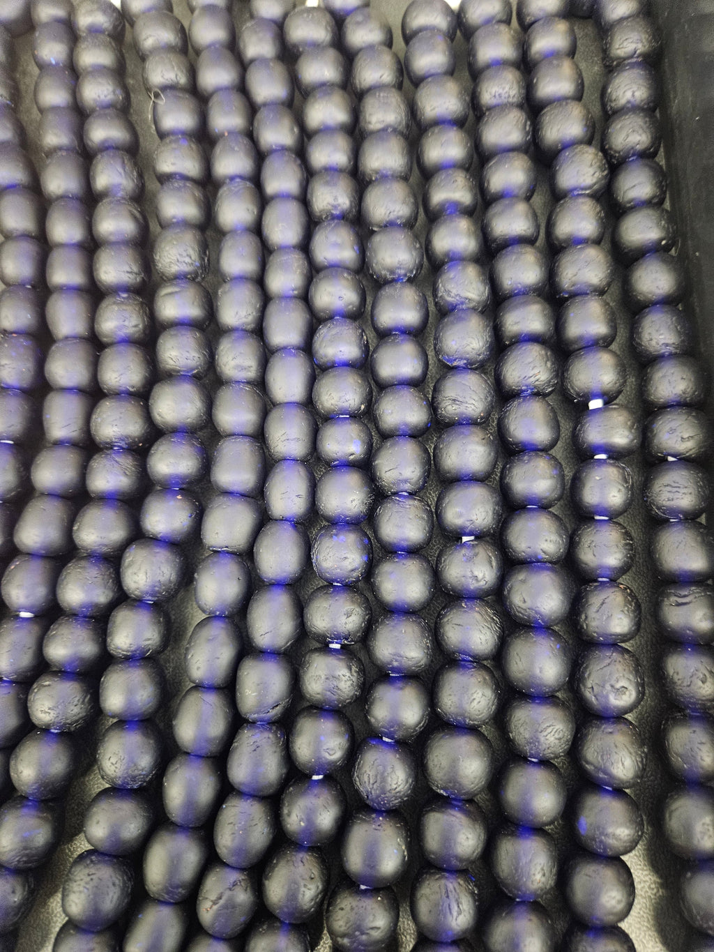 African Glass Beads – Deep Indigo Krobo Pocket Beads from Ghana