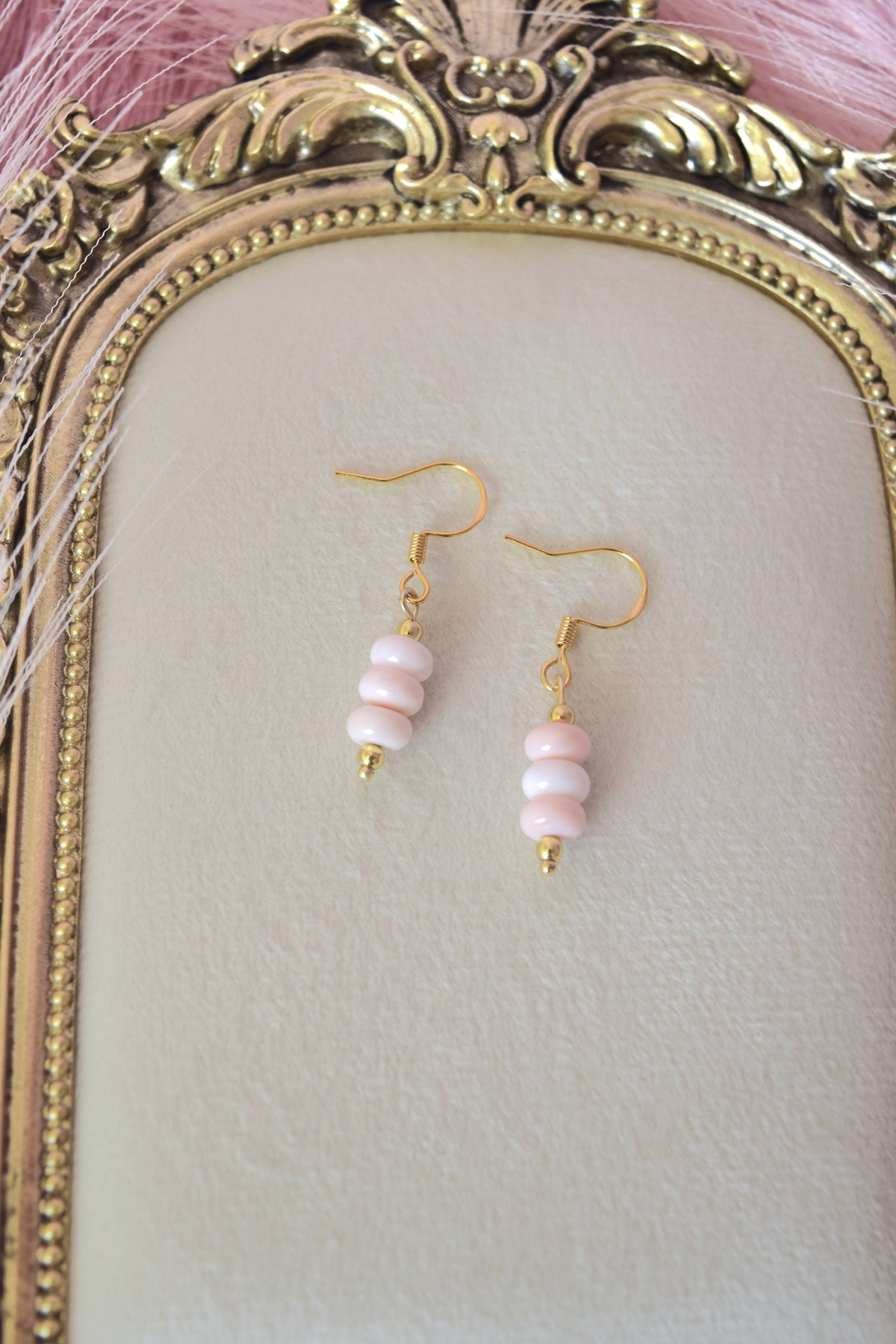 Pretty in Pink Dangles -Gold