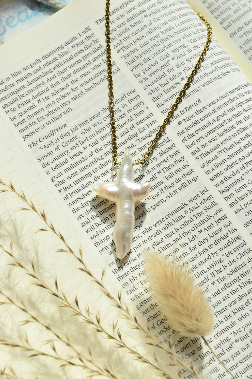 Jesus Saves - Fresh Water Pearl Necklace