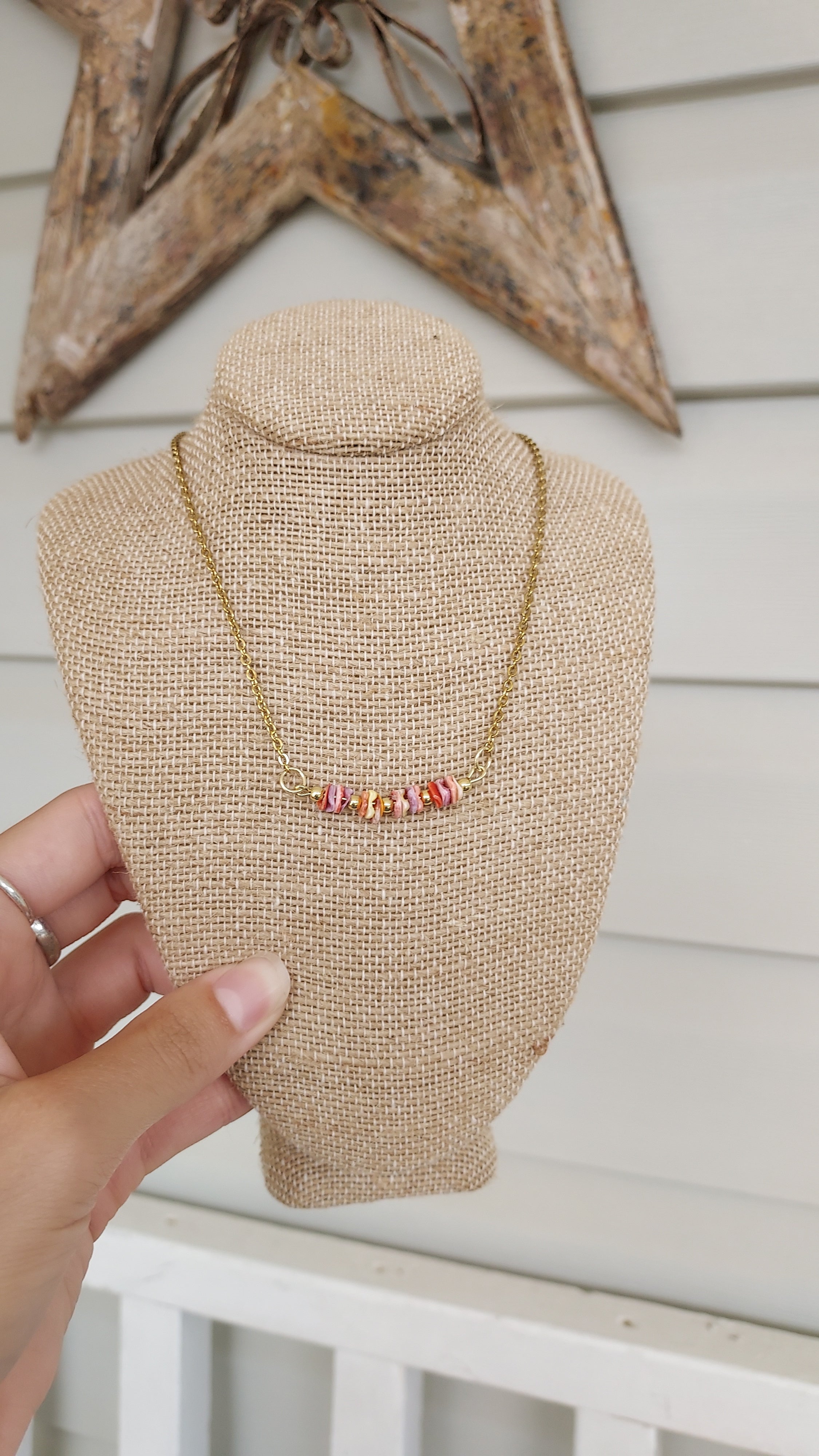 Golden il Lido bar necklace