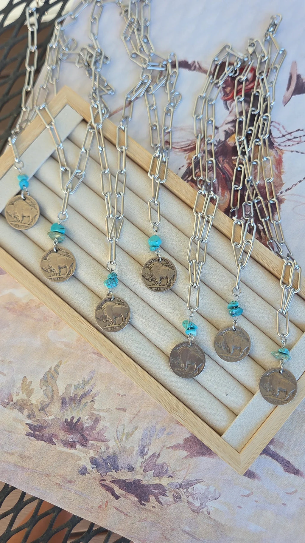 Where the Buffalo Roam coin necklaces