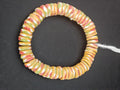 Mustard Gold Multicolor Krobo Glass Spacer Beads | Handmade Recycled Glass Beads from Ghana