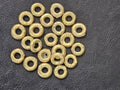 Handcrafted Ashanti Brass Ring Spacer Beads | Large Hole African Brass Donut Beads from Ghana | Jewelry Making Components