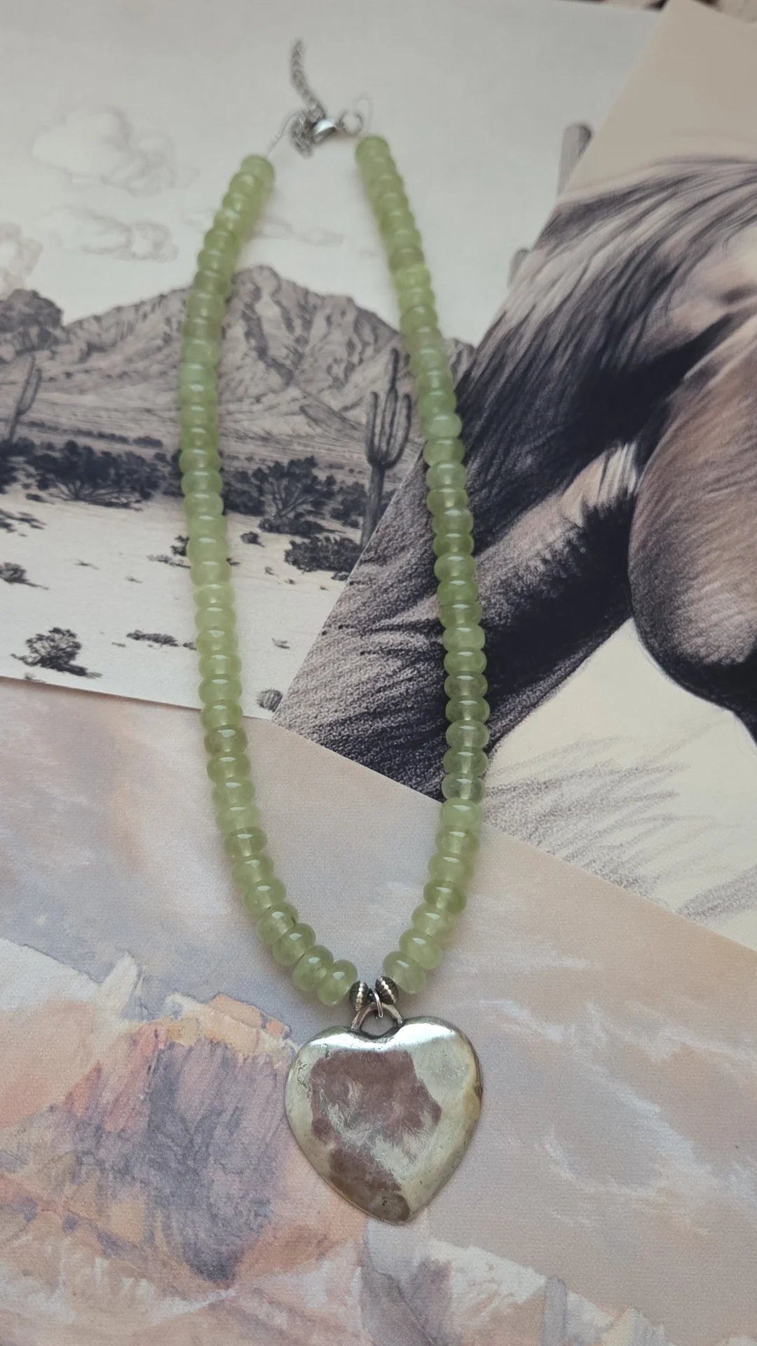 Silver & Sage Necklace🌿