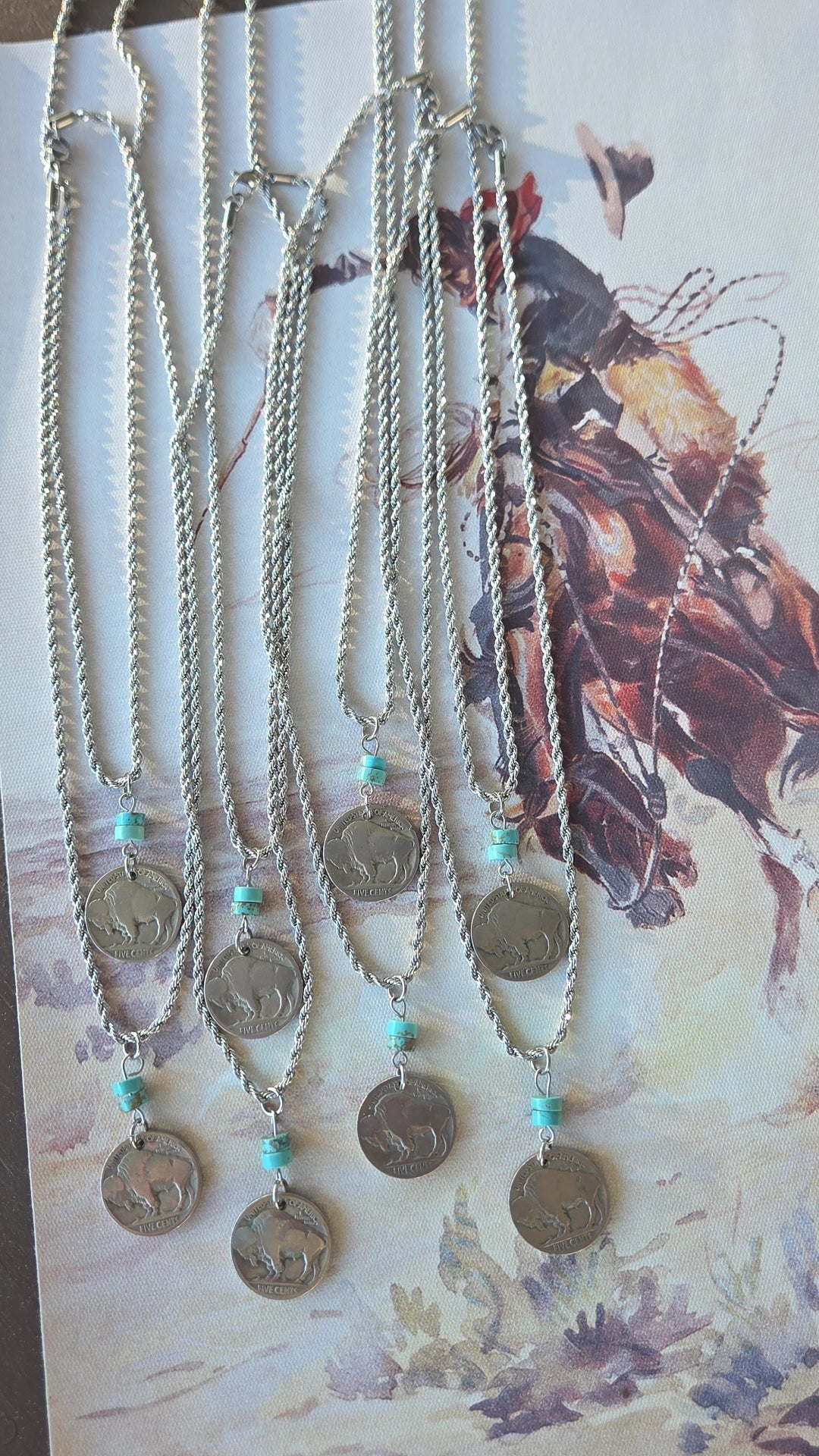 Where the Buffalo Roam coin necklaces