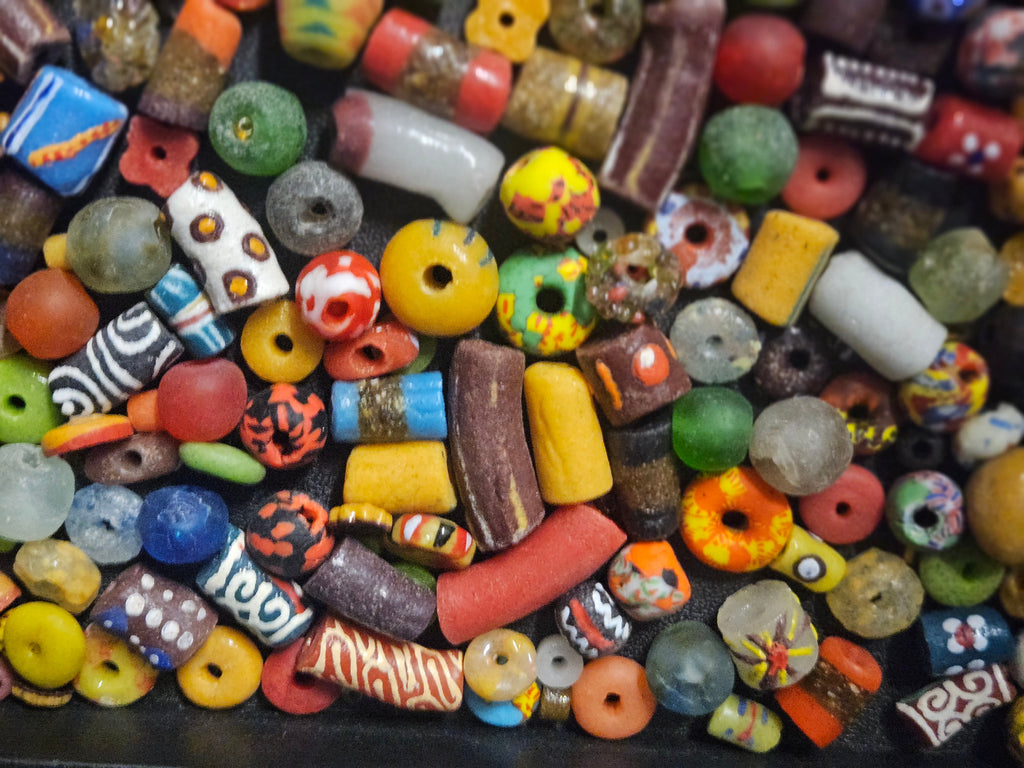 Asymmetrical African Bead Mix – Assorted Krobo Glass Beads