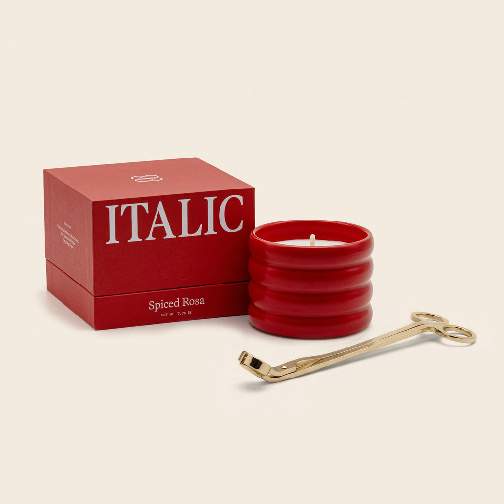 Ceramic Candle & Wick Trimmer Set