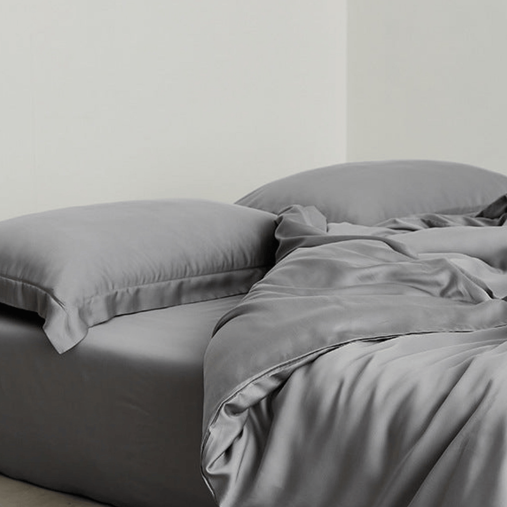 Silky Solid Tencel Bedding Set / Blue