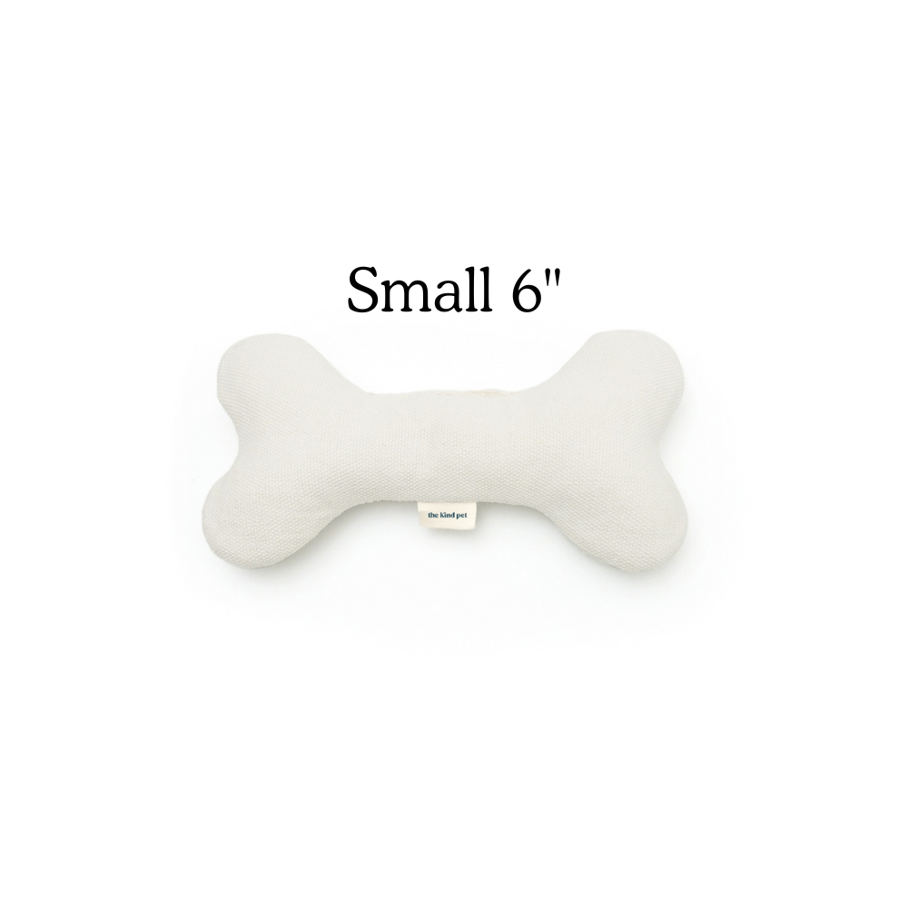 Plush Hemp Dog Toy Bone for Gentle Chewers | Boba & Vespa