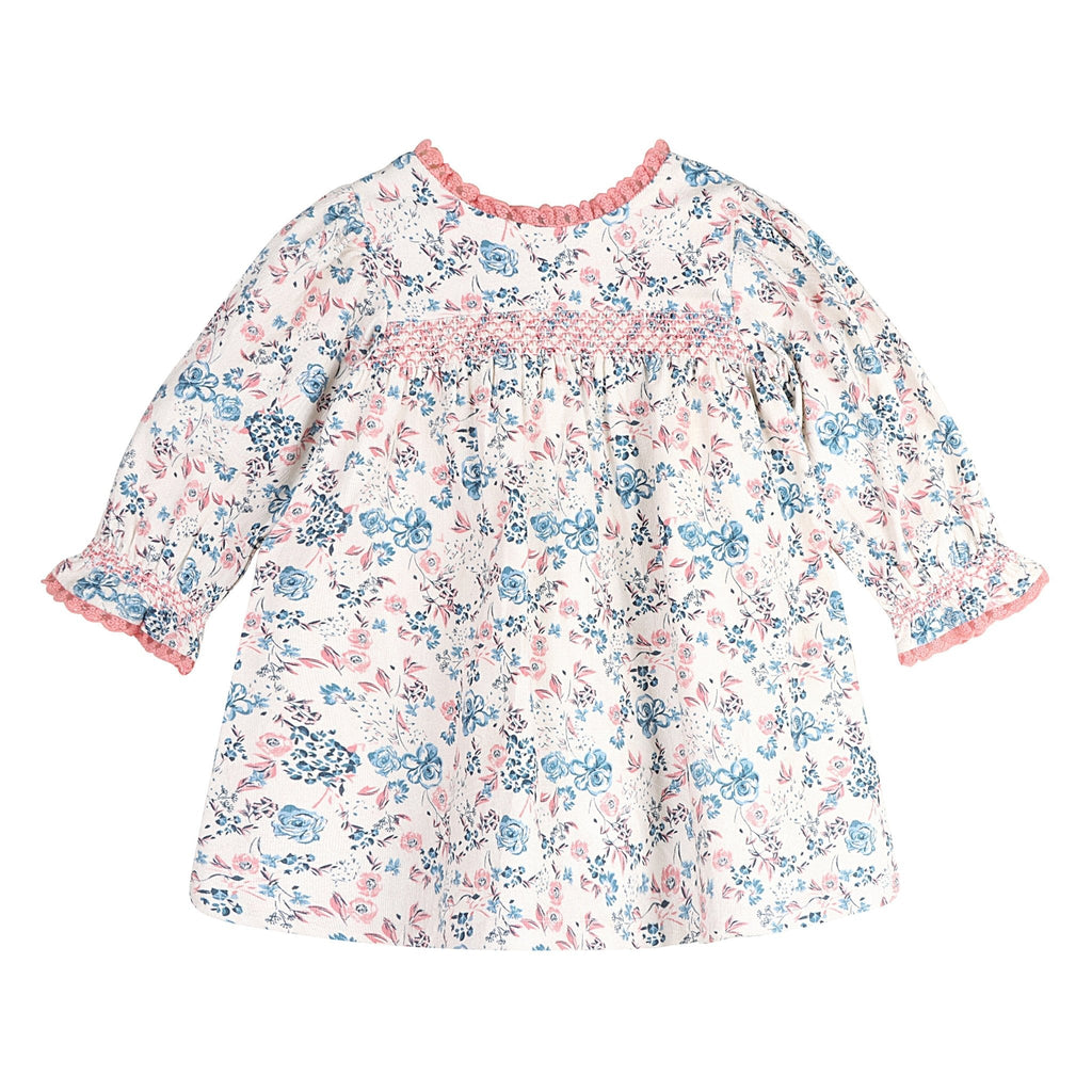 Smocked Pastel Parade Cord Dress