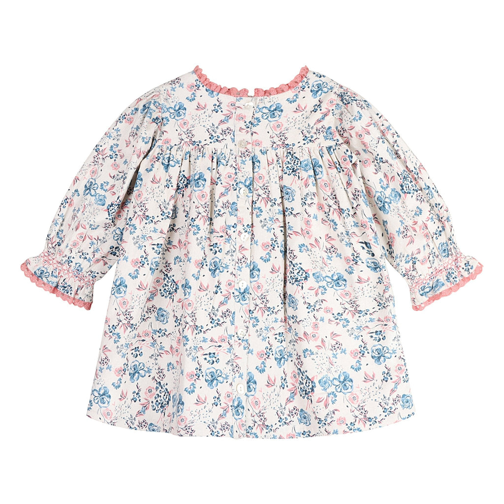 Smocked Pastel Parade Cord Dress
