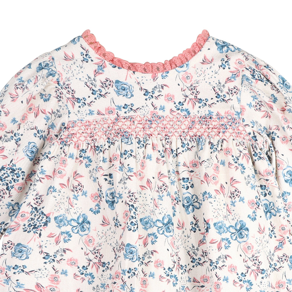 Smocked Pastel Parade Cord Dress