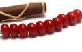 SP013 - Ten Opaque Christmas Red Spacer Beads