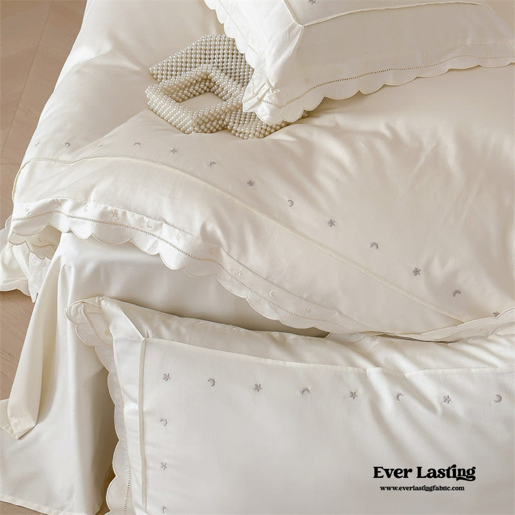 Star Gaze Short Cake Ruffle Bedding Set / Purple