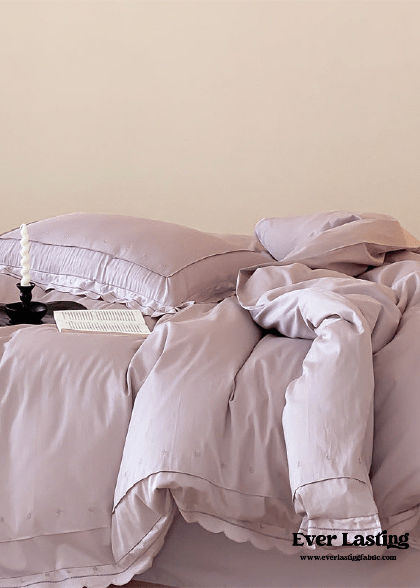 Star Gaze Short Cake Ruffle Bedding Set / Purple
