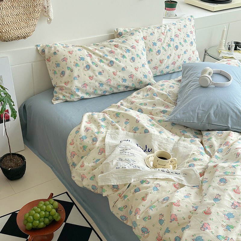 Sweet Floral Bedding Set / Floral Blue