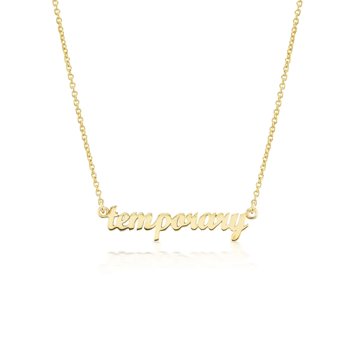 'temporary' Nameplate Necklace