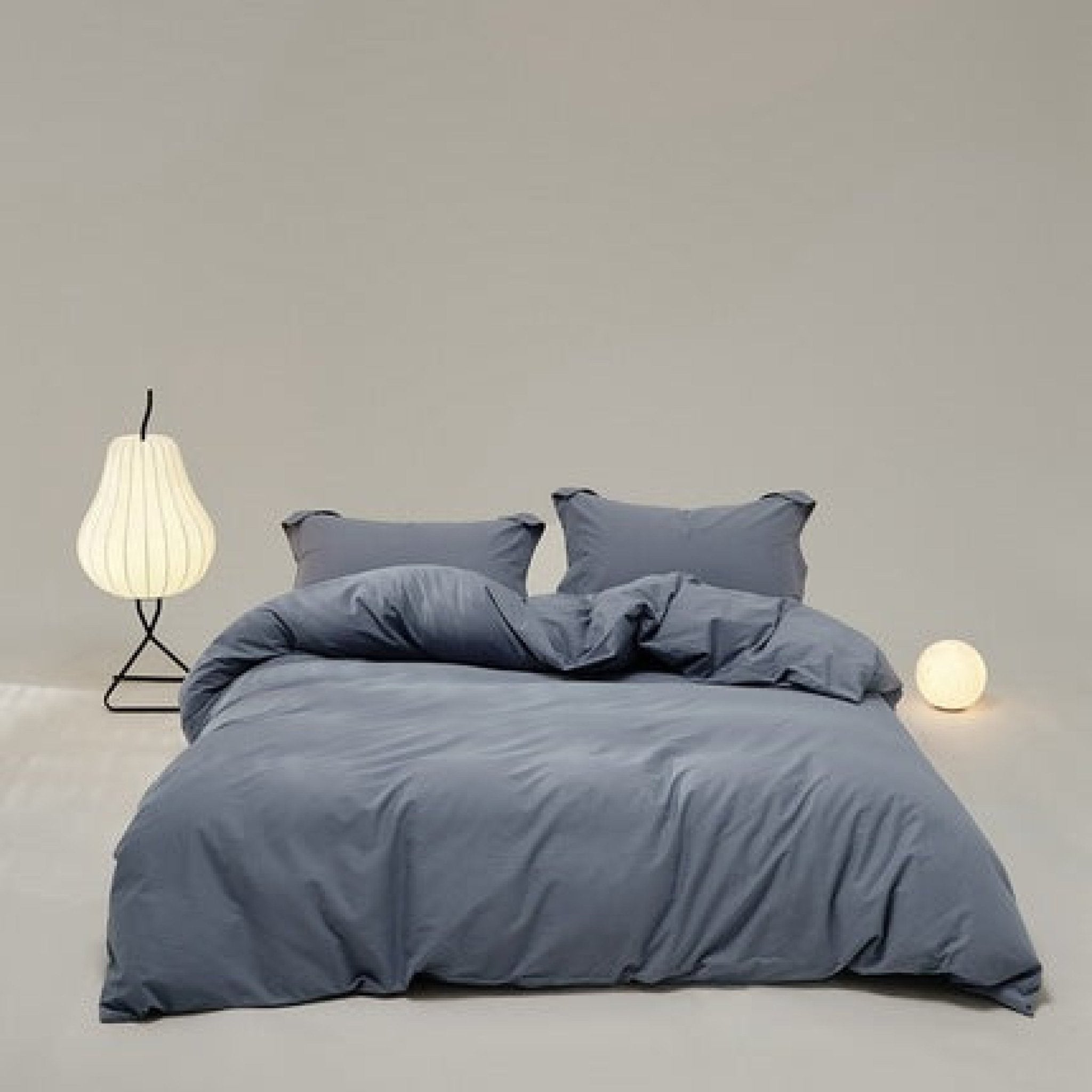 Velvære Luxe Solid Color Cotton Bedding Set / White