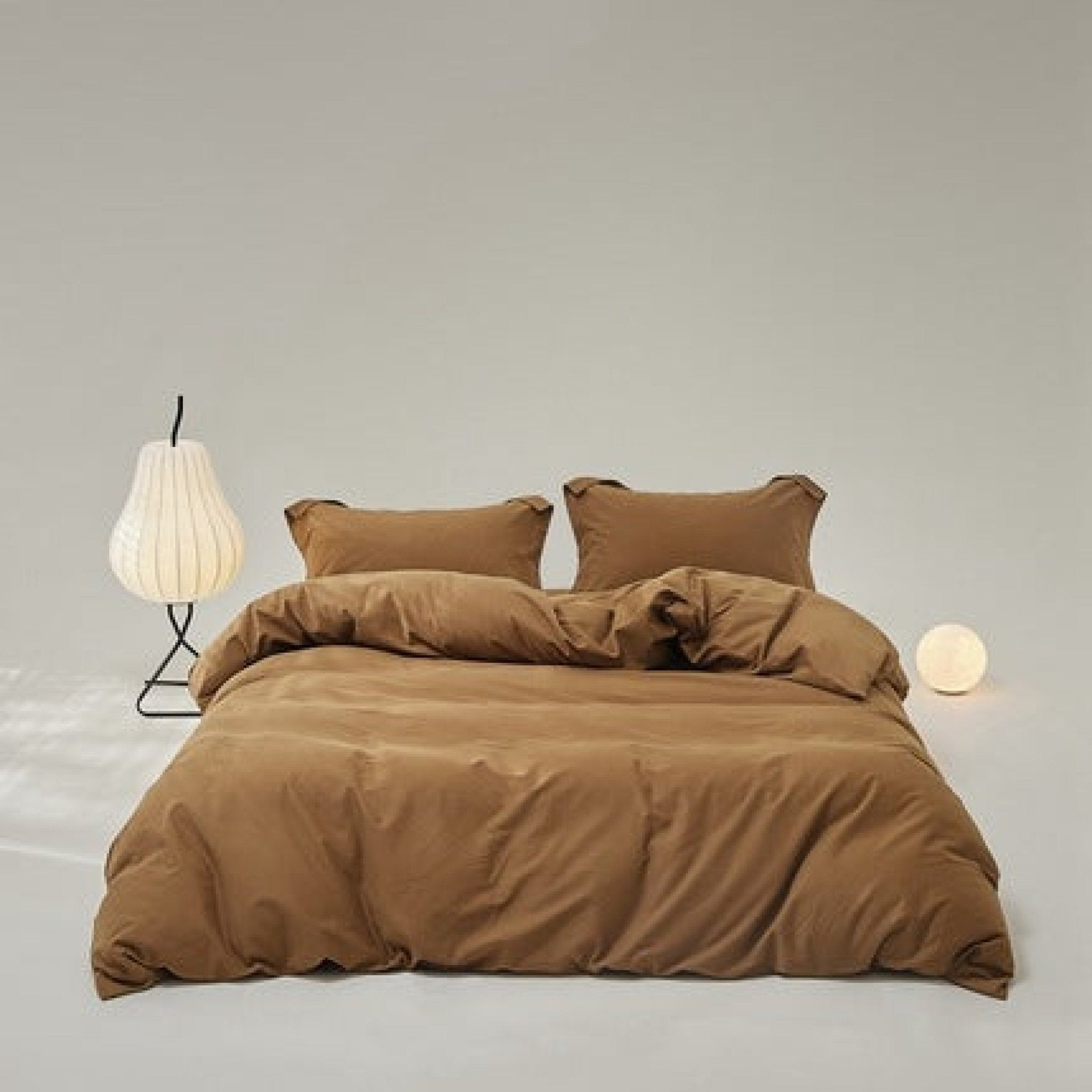 Velvære Luxe Solid Color Cotton Bedding Set / White