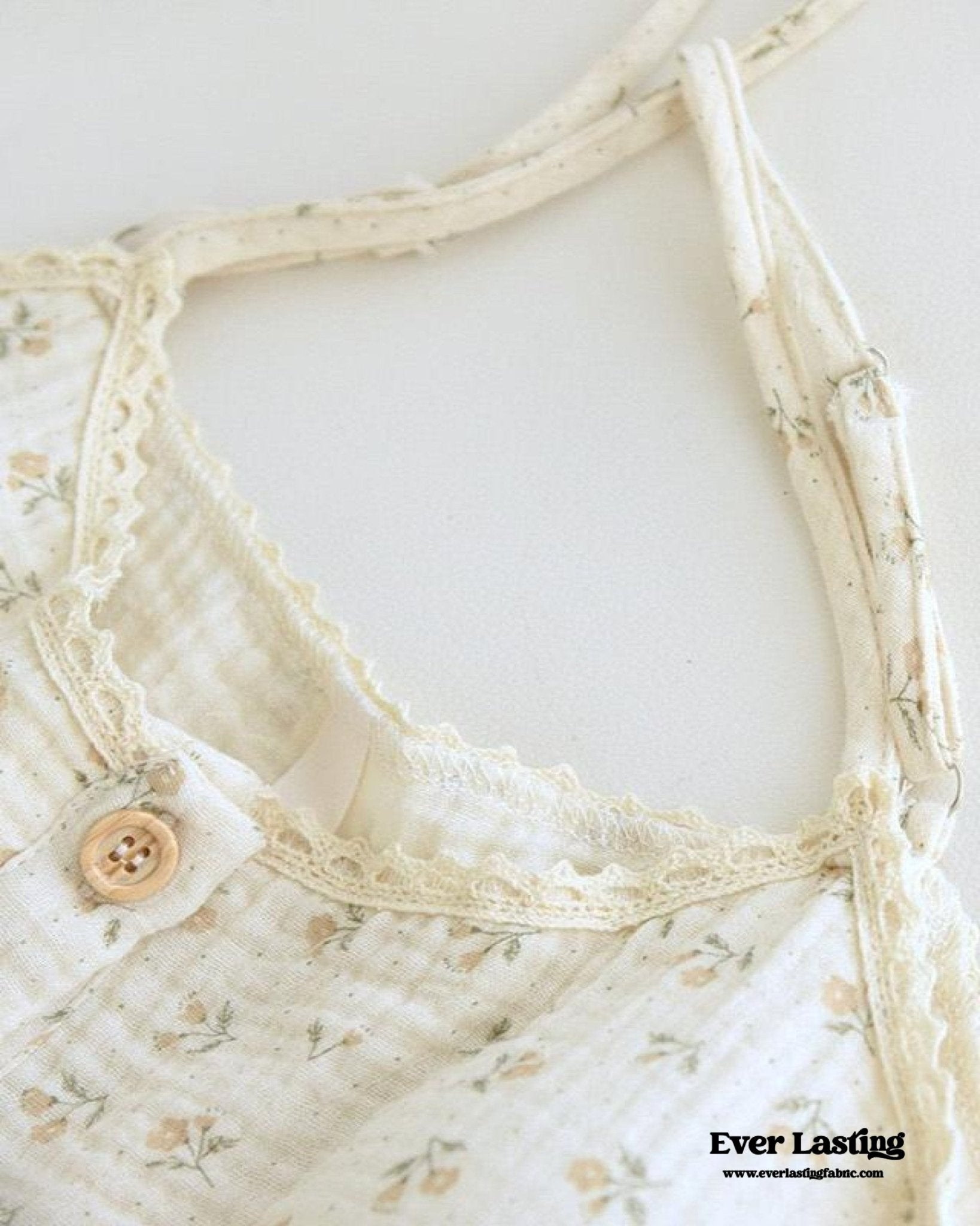 Vintage Floral Tank Cardigan and Long Pants Pajama Set / Yellow