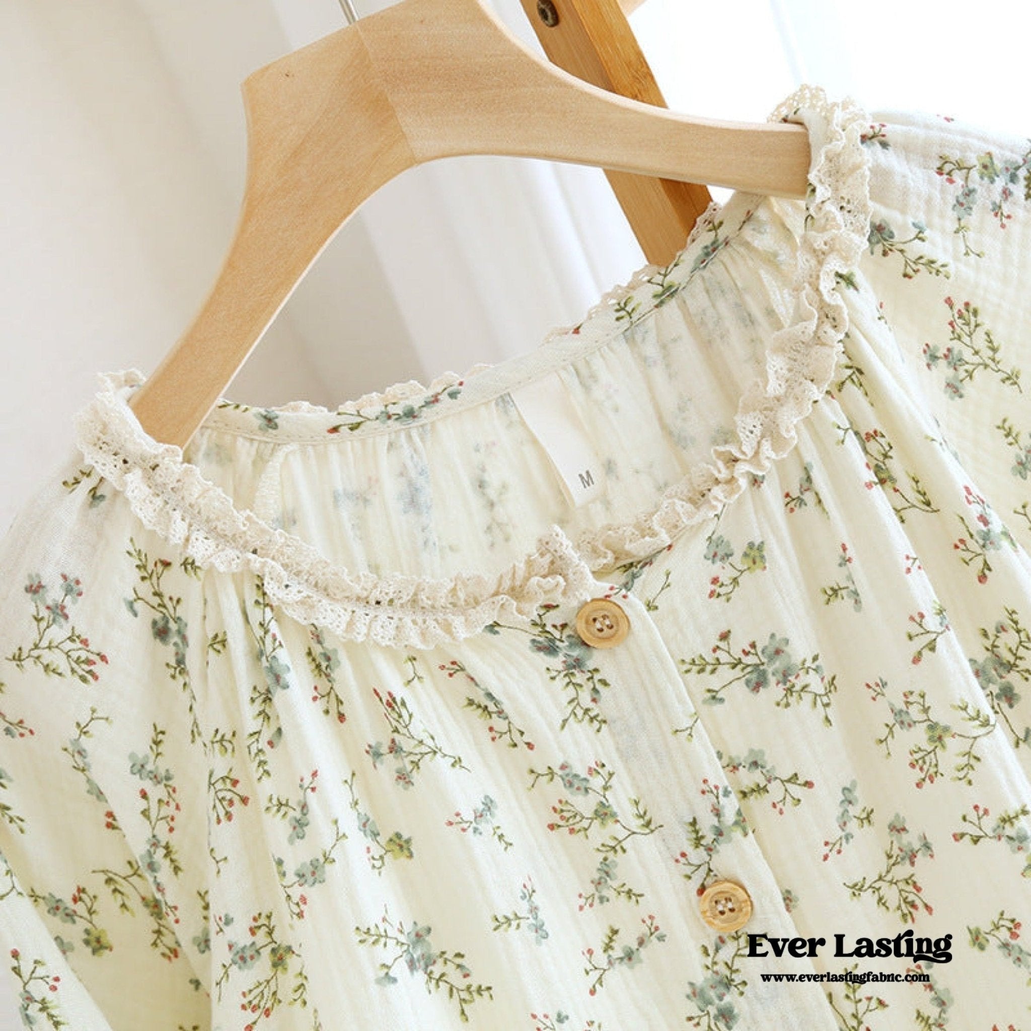 Vintage Floral Tank Cardigan and Long Pants Pajama Set / Yellow