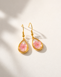 Wildflower Gold Dangle Earrings Large Pendant