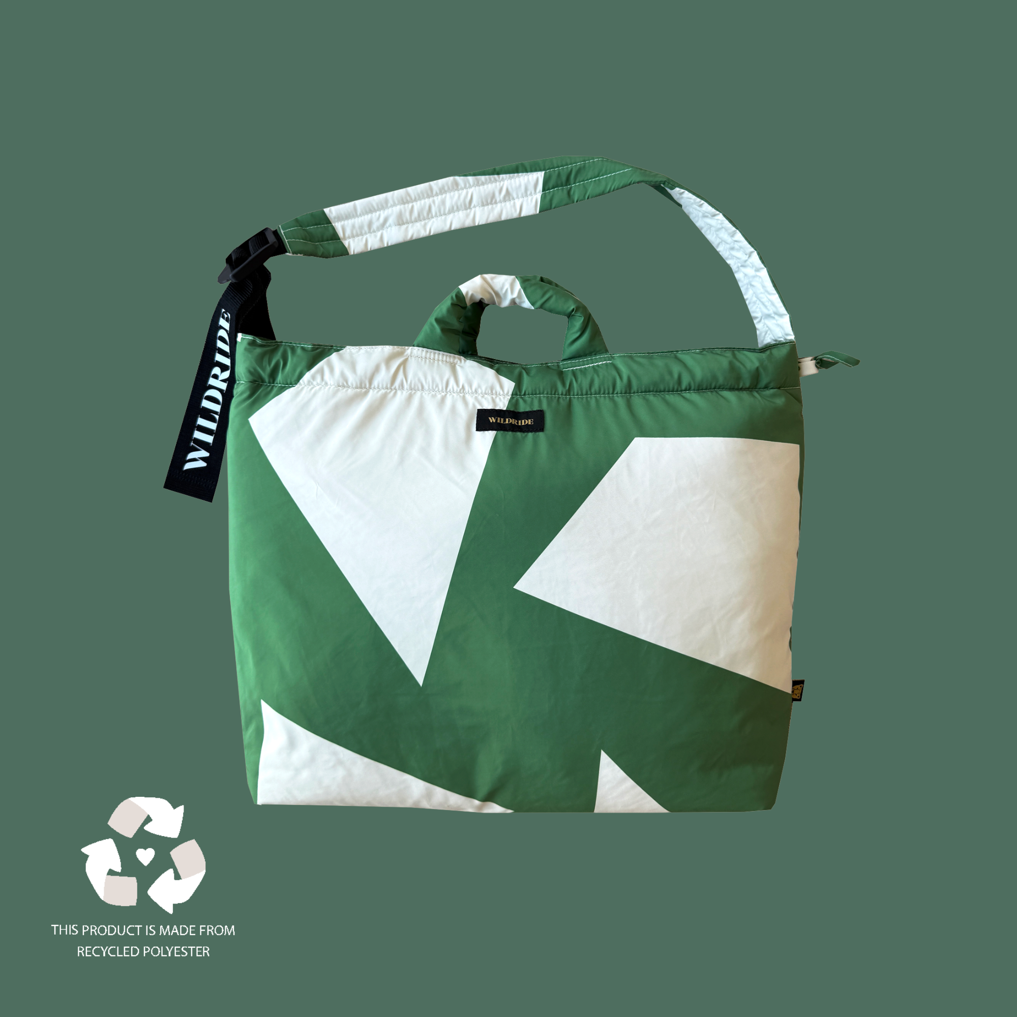 Shoulder Mom Bag Green Graphic